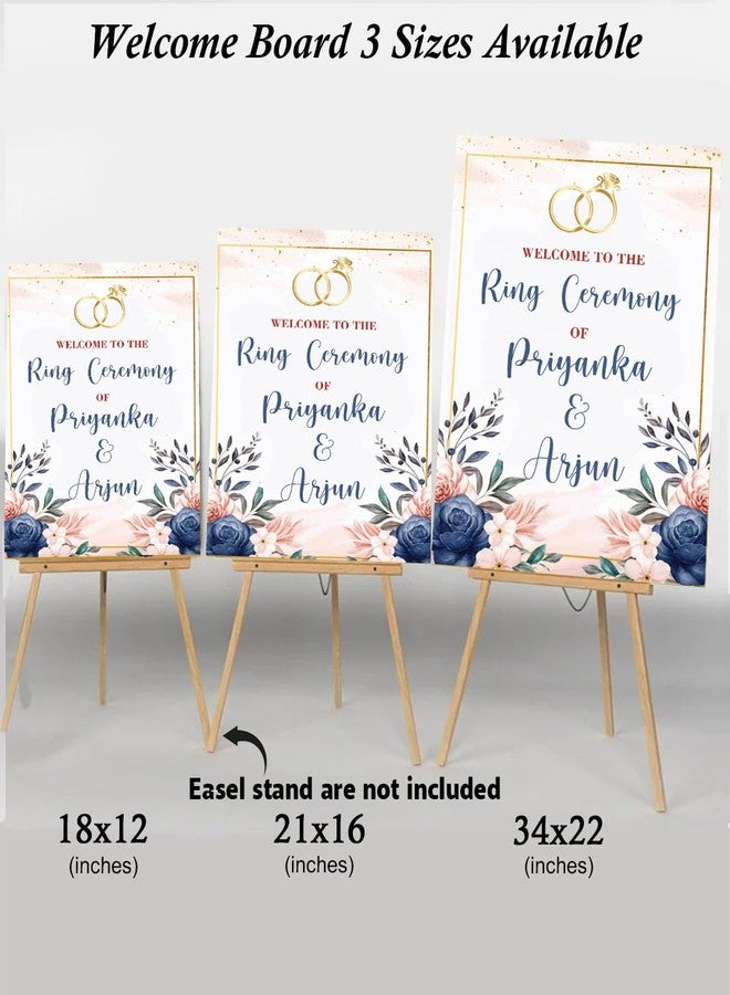 Theme My Party Engagement Ceremony Welcome Sign Board I Personalized Pre Wedding Engagement Wedding Sign Board I Indian Ceremony Welcome Sign for Engagement Decoration - Image 4